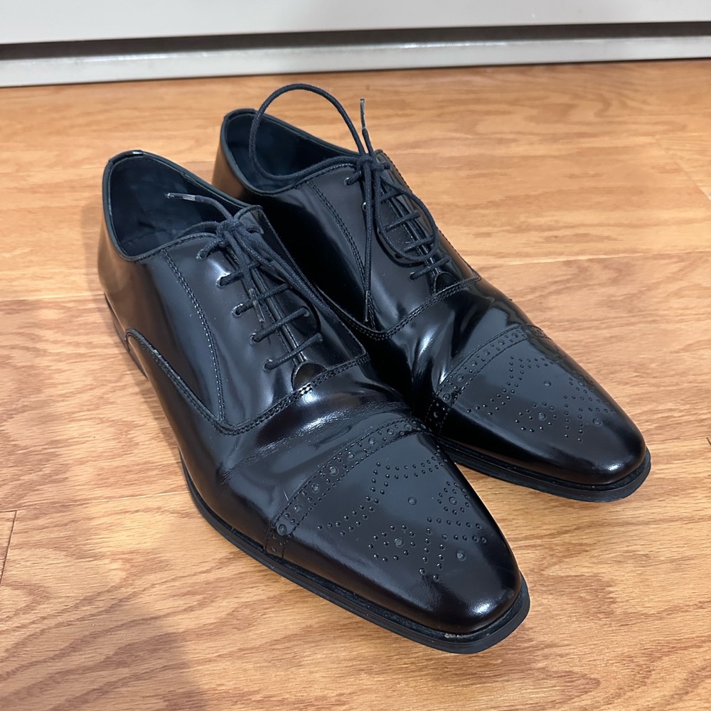 Men's Versace Collection Black Oxford Dress Shoes
